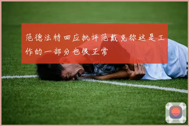 范德法特回应批评范戴克称这是工作的一部分也很正常